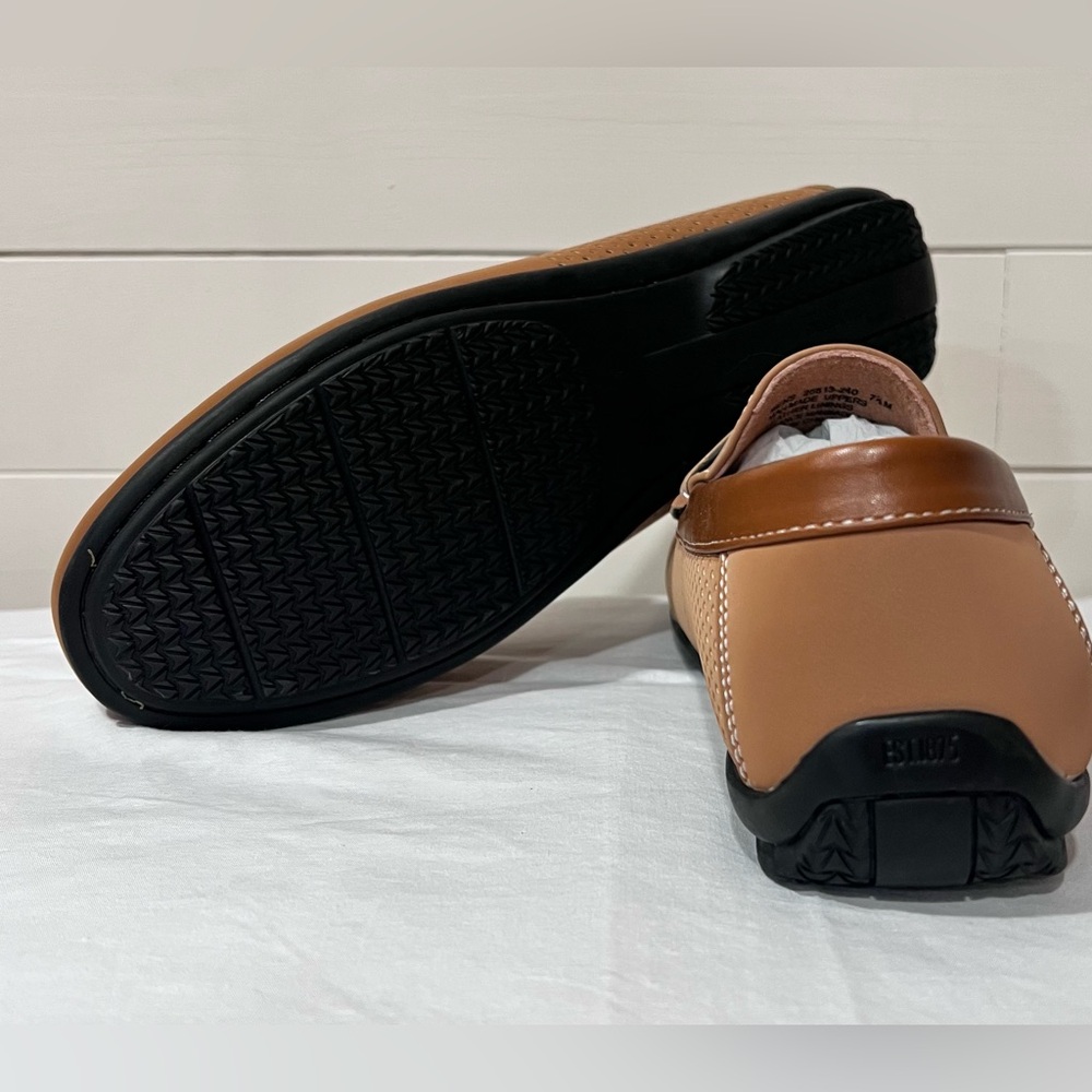 New Stacy Adams Corby Sz 7.5M Saddle Slip On Walking Shoes Tan 25513-240 - Picture 4 of 7